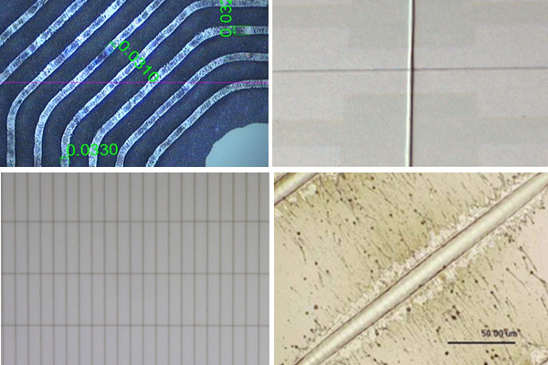 激光蚀刻划线样品